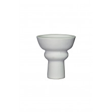 Чаша для кальяну з білої глини класична 10,5х7х1.5см