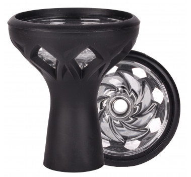 Чаша силиконовая Hornet со стеклянной вставкой, Samsaris оптом - 24202