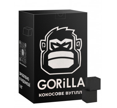 Уголь кокосовый для кальяна Gorilla 2.5х2.5, 1кг  оптом - 26000