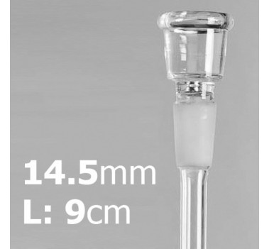 Чиллум скляний з малим отвором d – 14,5 мм, L – 9 см оптом - 10021088