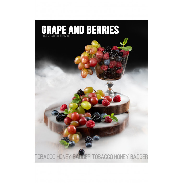Табак для кальяна Honey Badger Grape and berries (Виноград и ягоды), Wild 40гр оптом - 209