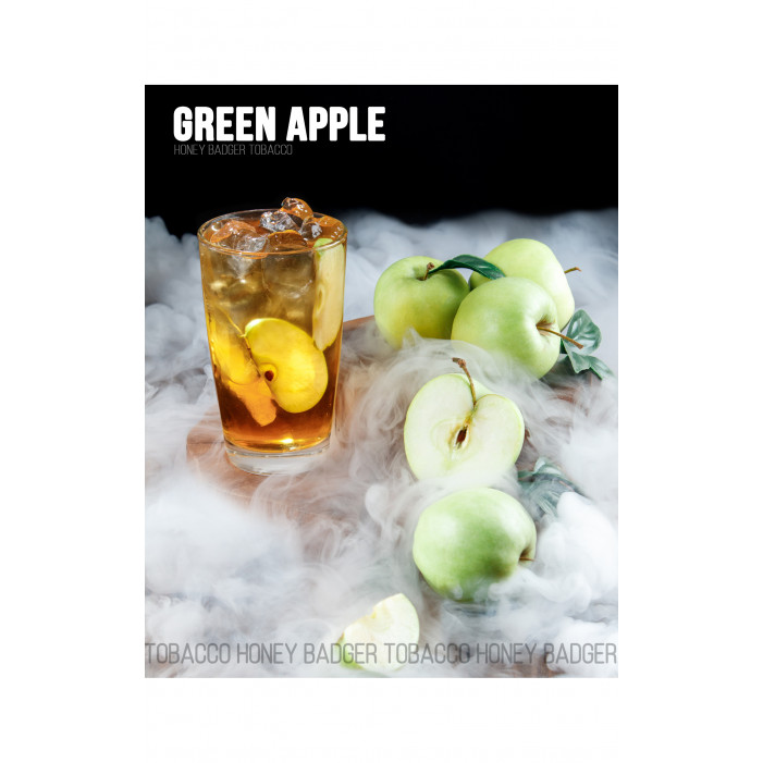 Табак для кальяна Honey Badger Green apple (Зеленое яблоко), Wild 40гр оптом - 211