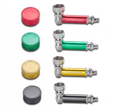 Трубка металева міні Champ CH.HIGH MINI METAL PIPE SHINY GRIND  оптом - 89478