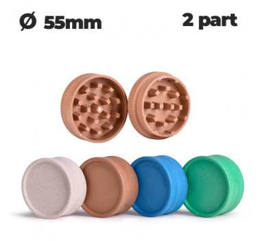Гріндер пластиковий HEMP PLASTIC GRINDER D:55 mm 2 LAYERS оптом - 89391