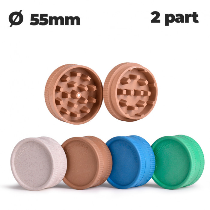 Гріндер пластиковий HEMP PLASTIC GRINDER D:55 mm 2 LAYERS оптом - 89391