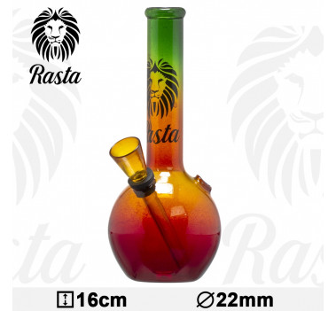 Бонг скляний Amsterdam Rasta Glass Bouncer Bong - H:16cm - D:22мм оптом - 88351