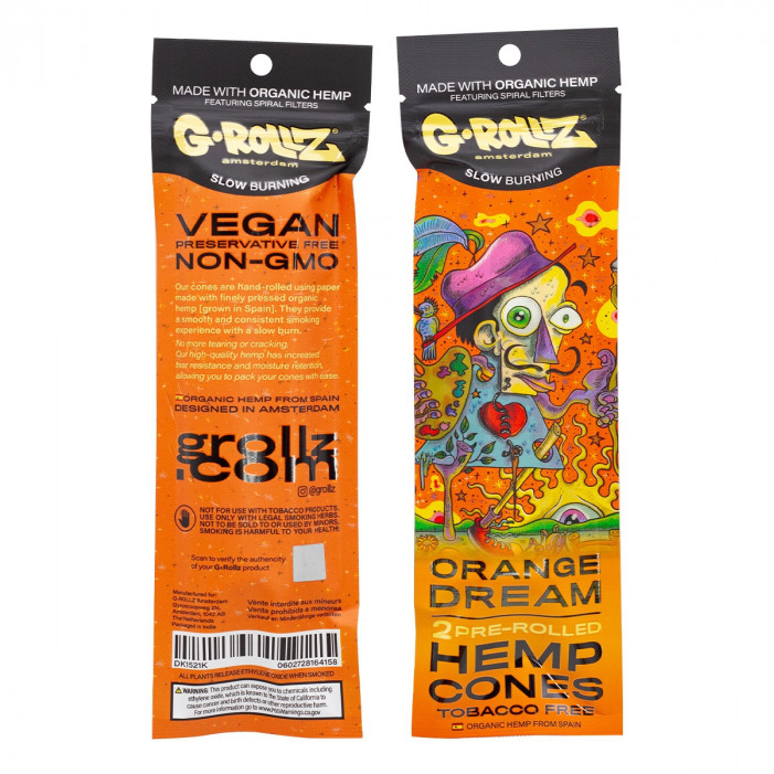 Конус G-ROLLZ - 2x Orange Dream Pre-Rolled Hemp Cones оптом - 89430