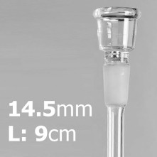 Чиллум стеклянный с малым отверстием d - 14,5 мм, L - 9 см
