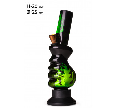 Бонг акріловий MISTIQ H:20.5cm Ø:25mm оптом - 89547