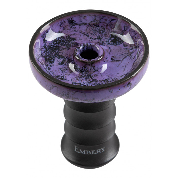 Чаша для кальяна Embery JS-Funnel Bowl glased 23 purple-black оптом - 74012