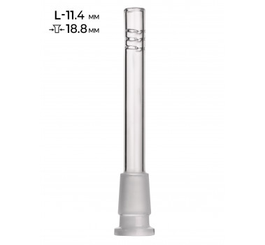 Чиллум-адаптер с диффузором стеклянный MISTIQ D - 18.8мм L - 11.4 см оптом - 89527