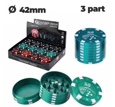 Гріндер металевий CHH METAL GRINDER CHIPS 3 LAY D:42 MM оптом - 89380