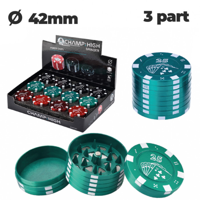 Гріндер металевий CHH METAL GRINDER CHIPS 3 LAY D:42 MM оптом - 89380