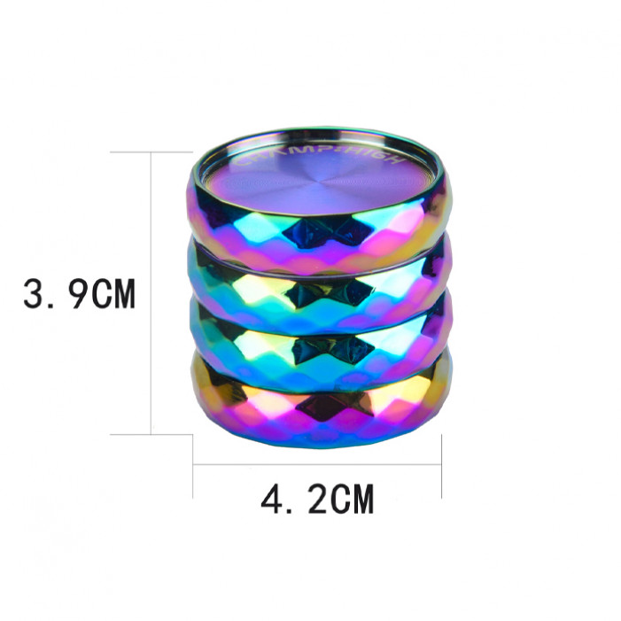 Гріндер алюмінієвий CHAMP HIGH RAINBOW DIAMOND GRINDER 42 mm оптом - 89385