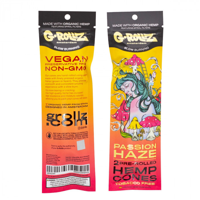 Конуси для самокруток G-ROLLZ - 2x Passion Haze Pre-Rolled Hemp Cones оптом - 89445
