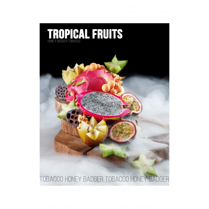 Табак для кальяна Honey Badger Tropical fruits (Тропические фрукты), Wild 40гр оптом - 239