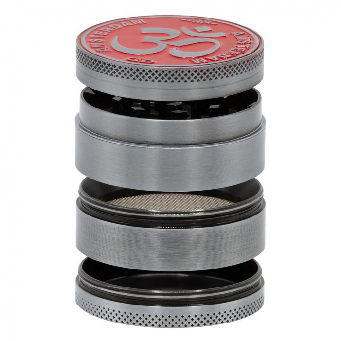 Гриндер металлический Amsterdam | Rainbow Mix Grinder with Ganash and OM logo 4part- 50mm оптом - 89440