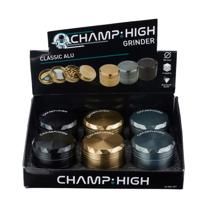 Гріндер алюмінієвий CHAMP HIGH CLASSIC ALU GRINDER 50 MM DL6 оптом - 89467