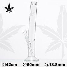 Бонг стеклянный Sand Leaf Hangover H:42cm - O:50mm PG:18,8mm