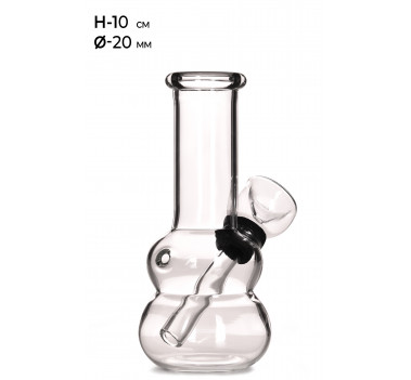 Бонг скляний MISTIQ H:10.5cm Ø:20mm оптом - 89539