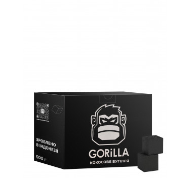 Вугілля кокосове для кальяна Gorilla 2.5х2.5 - 0,5кг  оптом - 26099