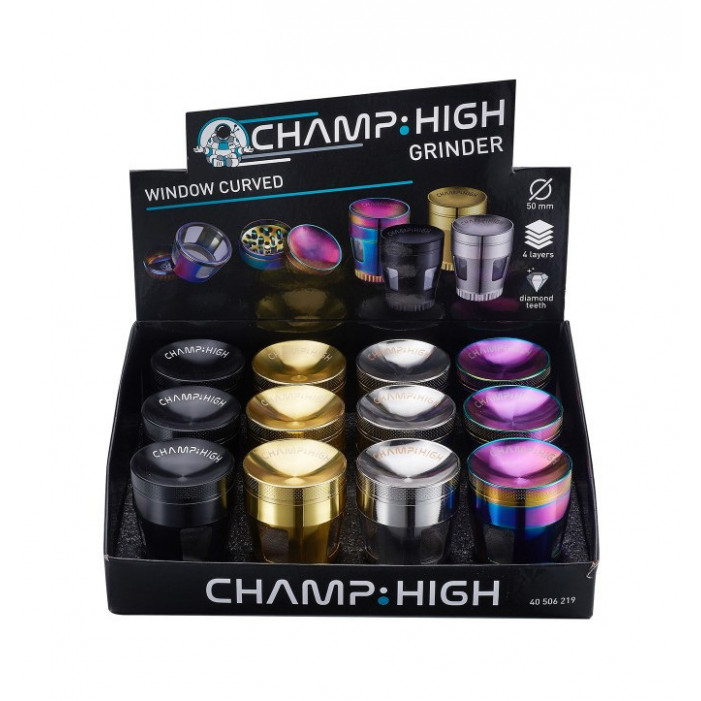 Гріндер металевий Champ CH. HIGH WINDOW CURVED GRINDER 50MM  оптом - 89461
