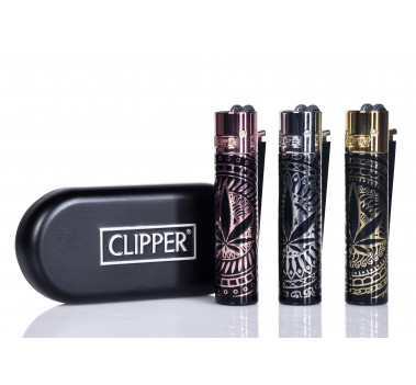 Зажигалка Clipper Leaves Mix оптом - 17103