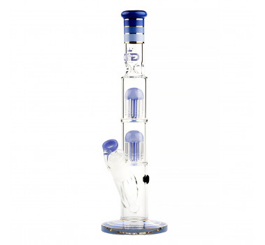 Бонг стеклянный Grace Glass Big Cane Blue H:41- Ø:29.5mm - SG:18.8mm - TH:5mm оптом - 88353