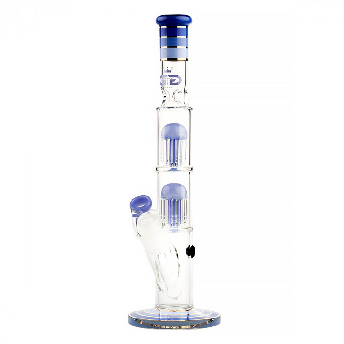 Бонг стеклянный Grace Glass Big Cane Blue H:41- Ø:29.5mm - SG:18.8mm - TH:5mm оптом - 88353