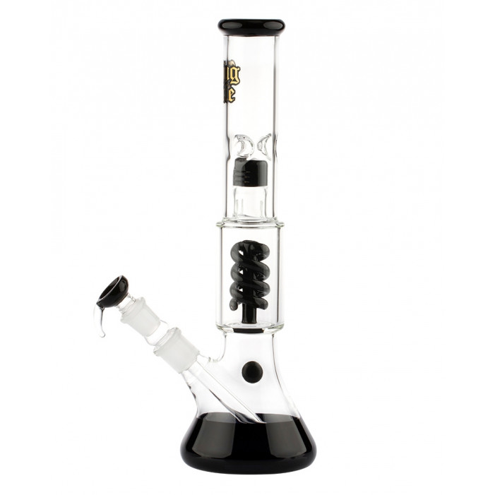 Бонг скляний Thug Life | OG Series V2 Black - H:35cm - SG:18.8mm - D:55mm оптом - 88355