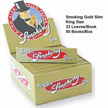 Бумага для самокруток GOLD Smoking Slim KingSize 33