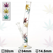 Бонг стеклянный HANGOVER Multi Leaf H:32cm-?:34mm-SG: 14,5mm