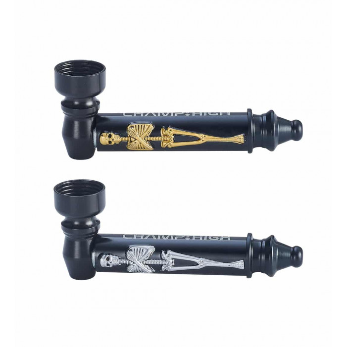 Трубка чорна CHAMP HIGH BLACK SKELETON PIPE DL12 оптом - 89483