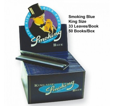 Папір для самокруток Smoking Blue King Size 33 оптом - 89240