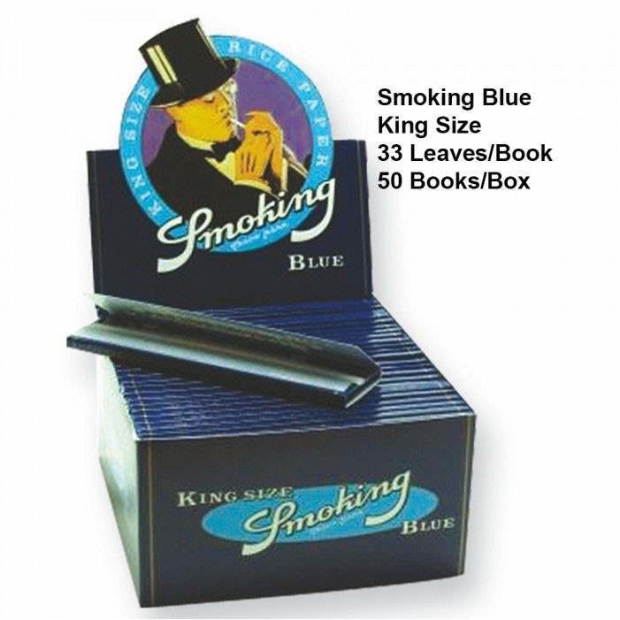 Папір для самокруток Smoking Blue King Size 33 оптом - 89240