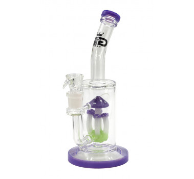 Бонг скляний Grace Glass Purple Mushroom Percolator H:36cm SG:18.8mm  d:65mm оптом - 88110