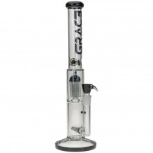 Бонг склянний Grace Glass Limited Edition Black Barrel Bong H:42cm D:55mm Socket:18,8cm TH:5mm
