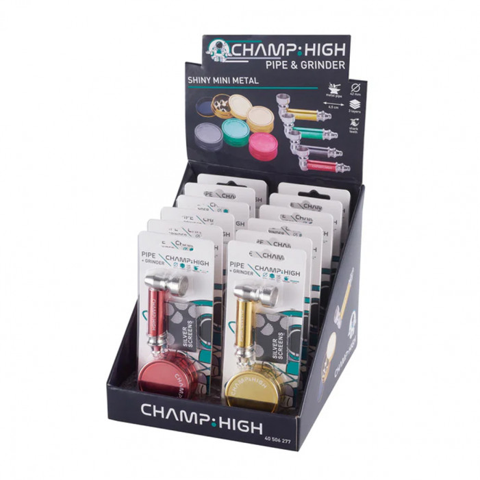 Трубка металева міні Champ CH.HIGH MINI METAL PIPE SHINY GRIND  оптом - 89478