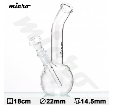 Бонг скляний  Micro H:18cm Ø:36mm оптом - 88056