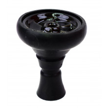Чаша силіконова+кераміка Kaya Silscone Tobacco Bowl Lamella-Funnel inste Black (Чорний)