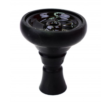 Чаша силіконова+кераміка Kaya Silscone Tobacco Bowl Lamella-Funnel inste Black (Чорний) оптом - 24203