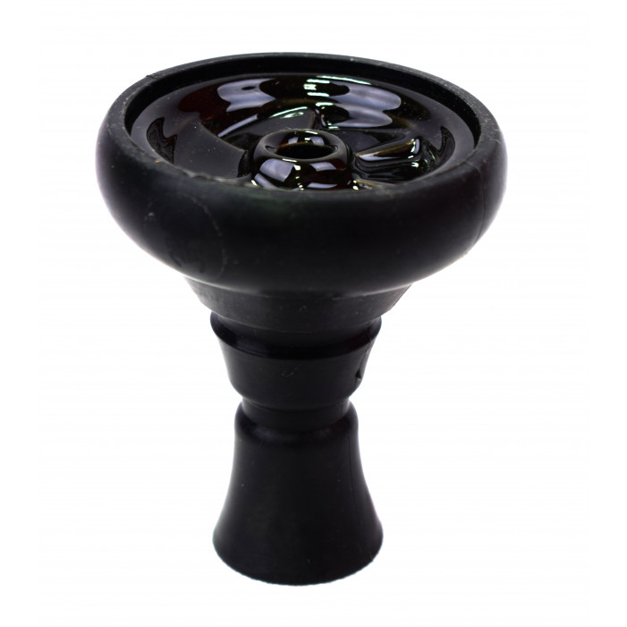 Чаша силиконовая + керамика Kaya Silscone Tobacco Bowl Lamella-Funnel inste Black (Черний) оптом - 10021427