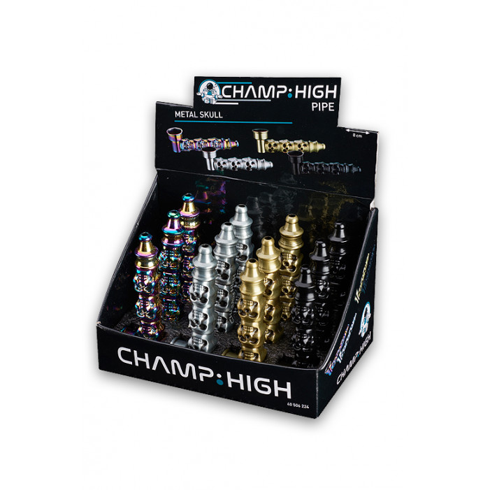 Трубка металева CHAMP HIGH SKULL METAL PIPE 8 CM  оптом - 89463