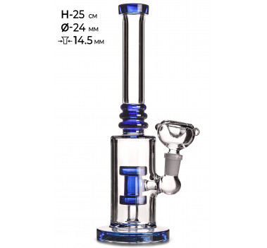 Бонг скляний MISTIQ H:25.5cm Ø:24mm SG:14,5mm оптом - 89536