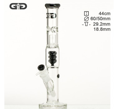 Бонг скляний Grace Glass Cane перкалятор: 1 спіраль + Ice, 44cm оптом - 88106