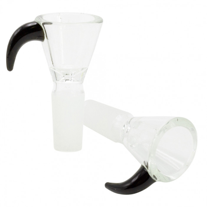  Ведерко для бонгов Glass Bowl SG with Handle +3 mm Hole - SG:14.5mm оптом - 88507