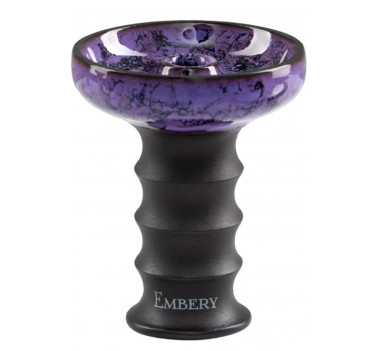 Чаша для кальяна Embery JS-Funnel Bowl glased 23 purple-black оптом - 74012