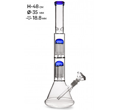 Бонг скляний MISTIQ - H: 48cm Ø: 35mm S: 18.8mm оптом - 89532