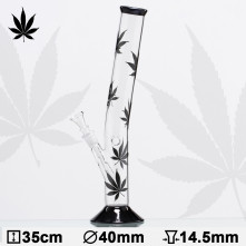 Бонг скляний HANGOVER Multi Leaf H:35cm-Ø:40mm-SG: 14,5mm