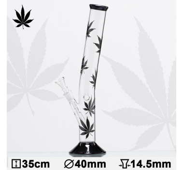Бонг скляний HANGOVER Multi Leaf H:35cm-Ø:40mm-SG: 14,5mm оптом - 88259